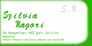 szilvia magori business card